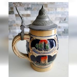 Vintage German made Stein with lid 6inchs